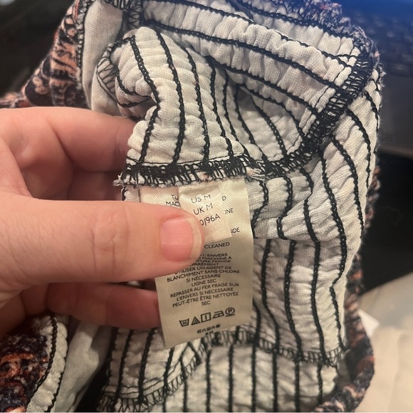 Free People medium blue rust velvet renaissance style puff sleeve blouse medium - Picture 12 of 13